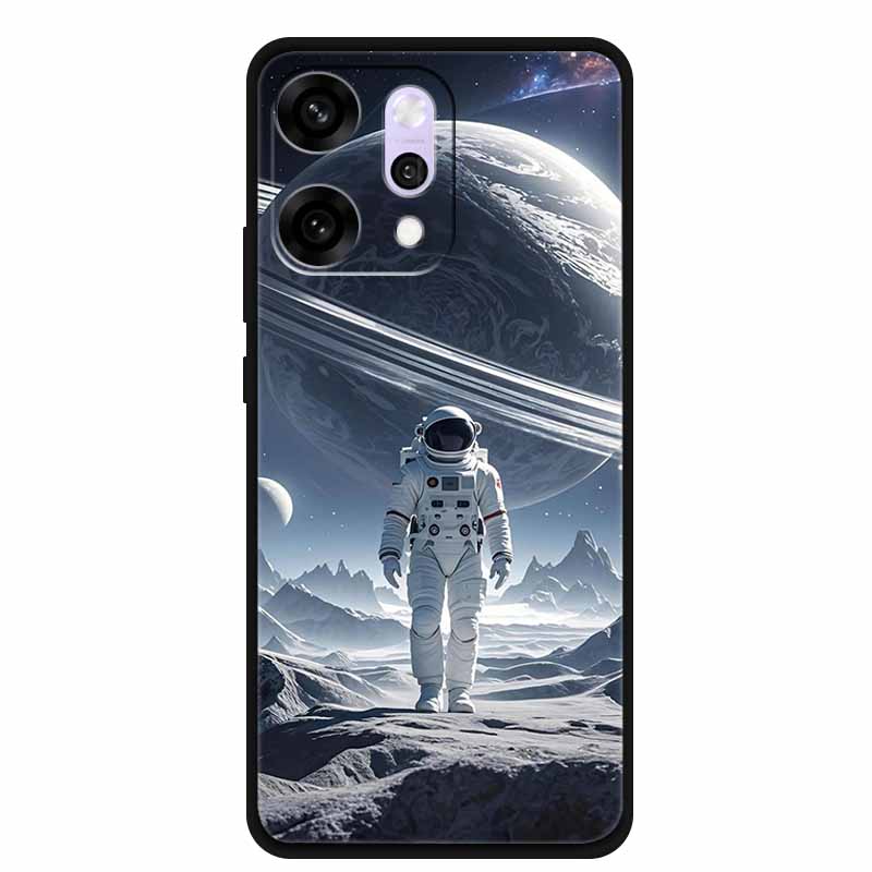 Funda de Dibujos Animados Para OPPO Reno 14 Pro Funda de Teléfono Suave de Silicona Para OPPO Reno14Pro Negra TPU Protectora Carcasa Trasera Mármol Para