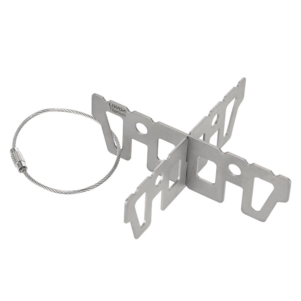 Стійка для плити Lixada з титану для алкогольної плити Хрестова підставка Відкрита стійка для пічки для кемпінгу Підтримка стійки