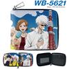 Jujutsu Kaisen Short Wallet Anime Cartoon Leather Bifold Card Holder Coin Purse for Students Men Women