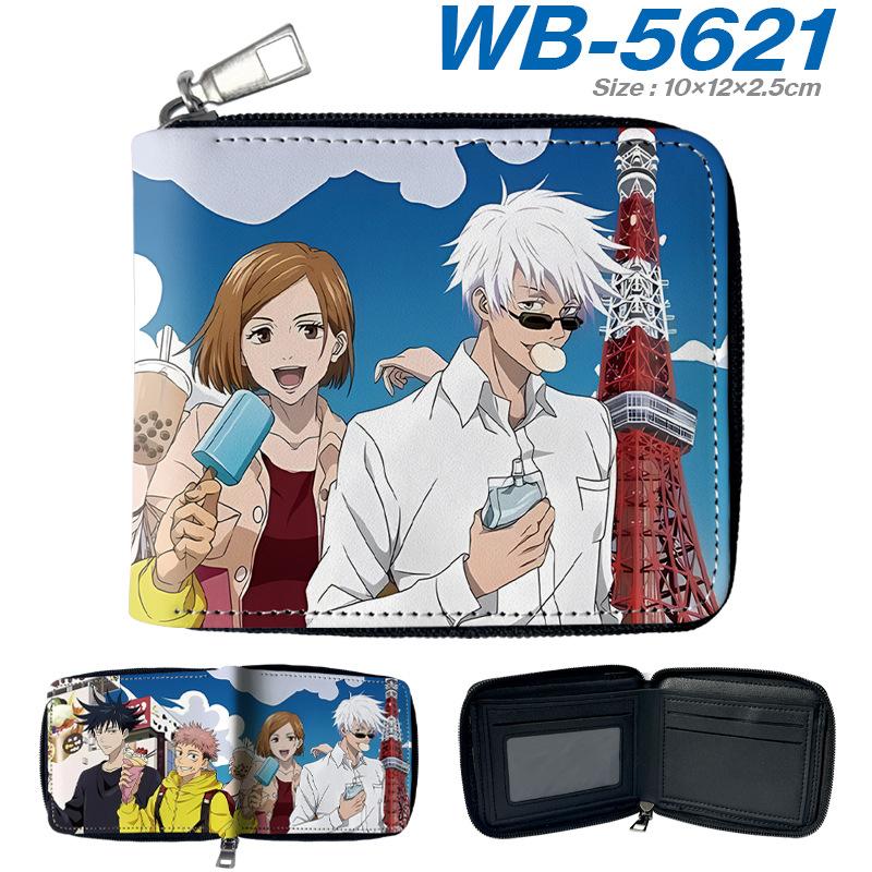 Jujutsu Kaisen Short Wallet Anime Cartoon Leather Bifold Card Holder Coin Purse for Students Men Women