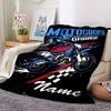 Coperta stampata a tema moto da fuoristrada con nome personalizzato - Perfetta per divano, letto, viaggi e uso all'aperto | Lavabile in lavatrice, accogliente e resistente.