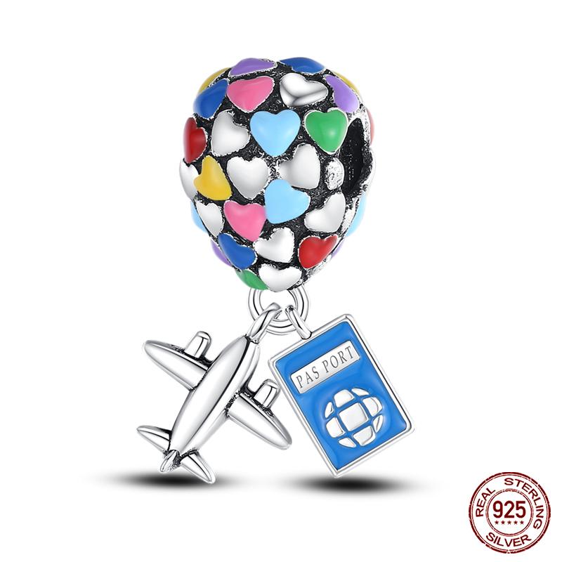 Fashion Copper Travel Aircraft Series Charms Beads Fit Qikaola Original Bracelets Diy Anniversary Jewelry For Women