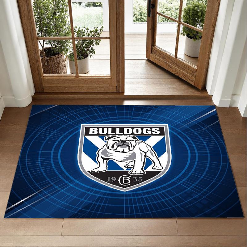 Canterbury-Bankstown Bulldogs Design Crystal Velvet Rug Soft Decorative Mat for Bedroom Entrance