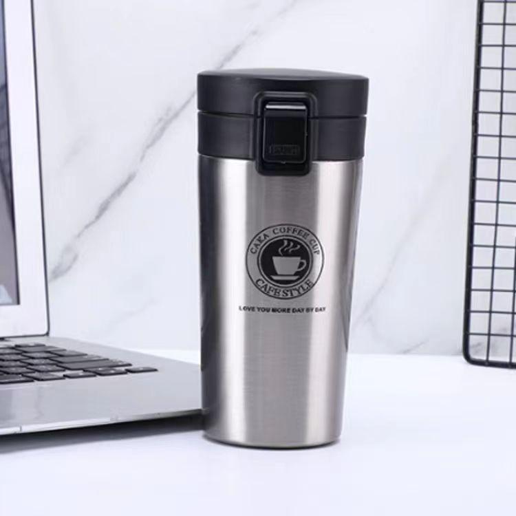 Large Capacity Stainless Steel Vacuum Insulated Coffee Cup Creative Minimalist Car Water Mug