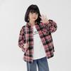 Zuo Xi Girls' Plaid Long-Sleeve Shirt