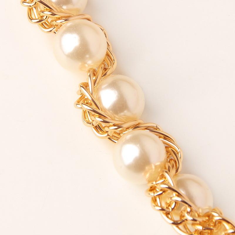 Pearl Chain Waist Belt For Women With Elegant Pearl Details For Dress Decoration