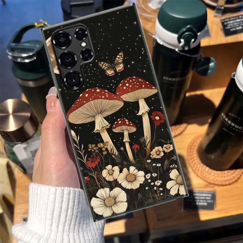 Colorful Mushroom Cases Phone Case for Samsung Galaxy S26 Ultra S25 Edge S24 S23 FE S21 Plus S20 S22 S10 Cover TPU Capa Shell Sh