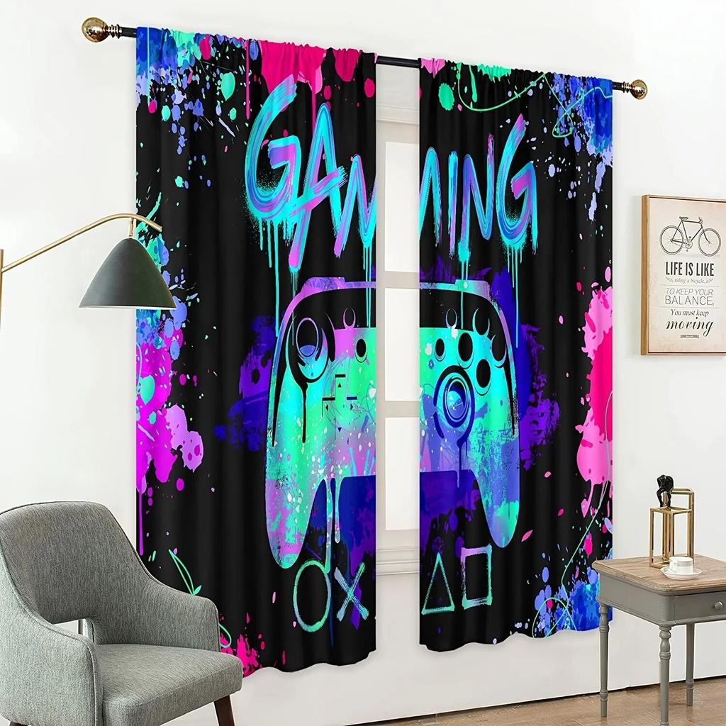 Cartoon Game Switch Controller Window Curtains Blinds For Living Room  Bedroom Bathroom Kicthen Office Door Home Decor