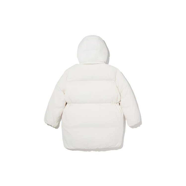 Levis Fw22 Piumino da Donna Monocolore con Cappuccio e Coulisse Giacca Bianco A3257-0001