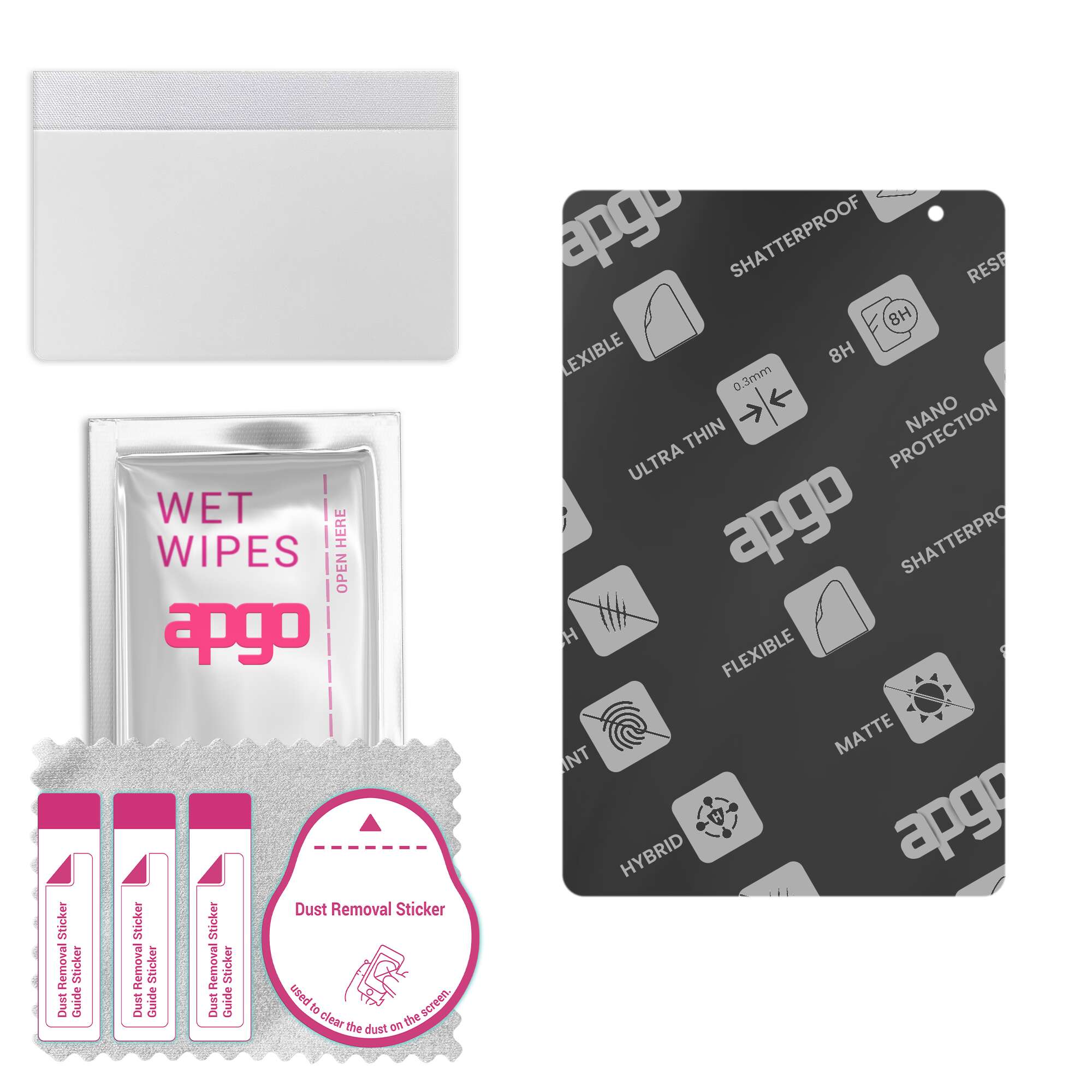 

apgo MATTE Hybrid protective glass compatible with Blackview Tab 5, flexible nano glass, great replacement for tempered glass, scratch-resistant, full