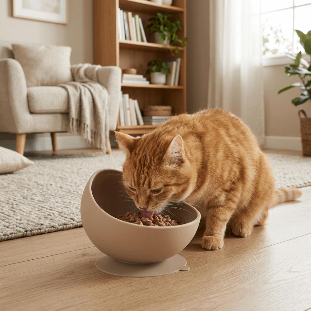 Suction Cups Silicone Pet Bowl Neck Protection Elevated Feeder Portable Dog Food Bowl Pet Dining