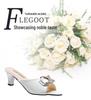 2022 Summer Mid-Heel Peep-Toe Bow Strap Stiletto Slippers for Women - Plus Size Available