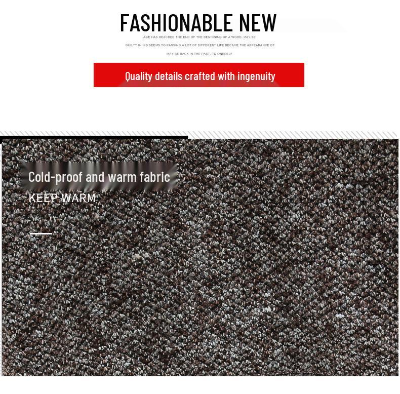 Herren Gestreifter Fleecegefütterter Stehkragen Cardigan - Herbst/Winter Freizeitstrickjacke