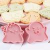 8Pieces Cookie Molds Halloween Biscuit Cutter Ghostly Shape Cookie Molds Baking Tool Suitable for Familys Gatherings
