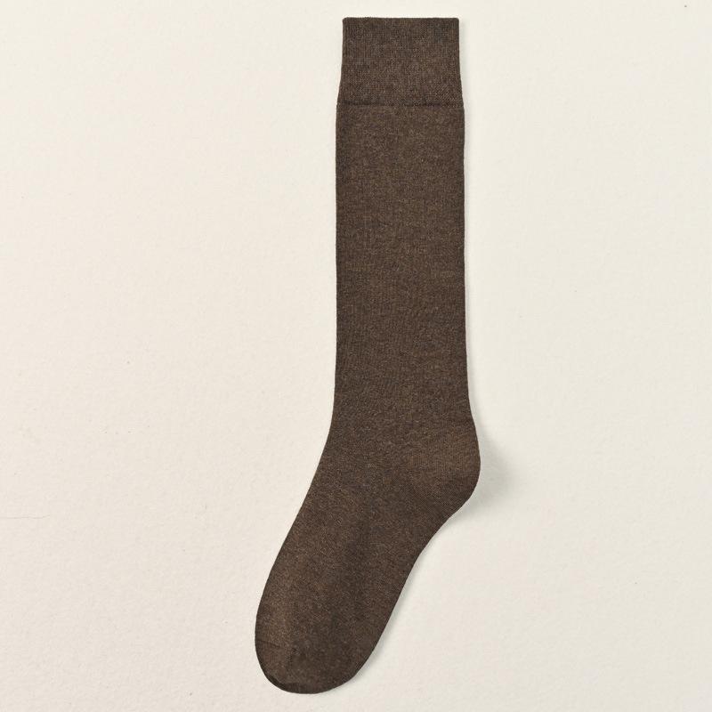 5 Pairs of Men's Autumn and Winter Cotton Boneless Plus Long and Knee Warm Calf Socks