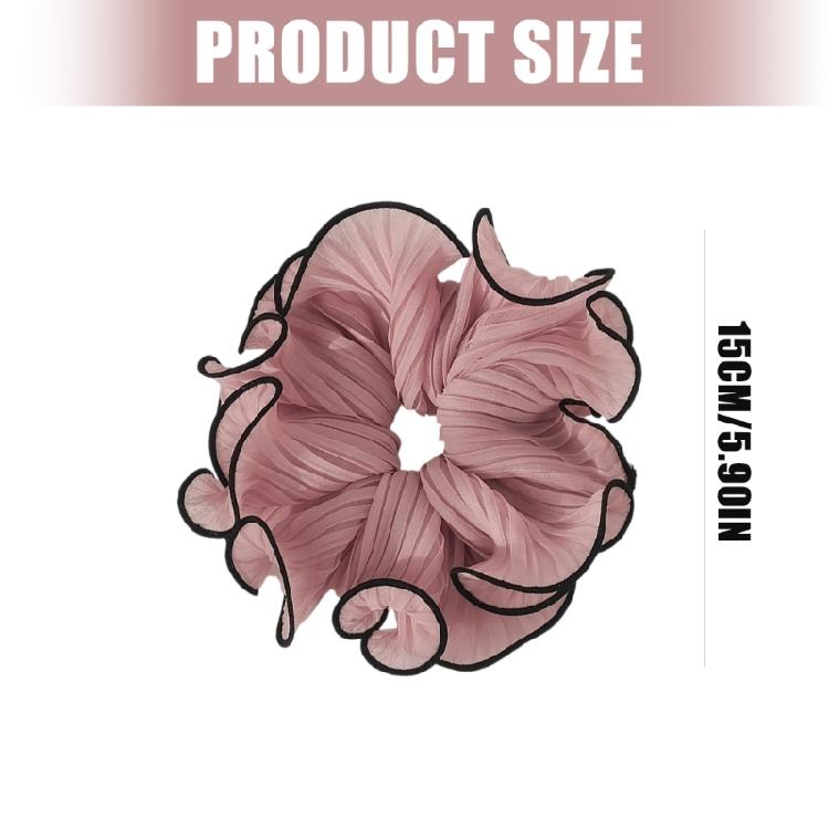 Lacy Hair Tie Elastic Scrunchies Ruched French Hair Rings for Elegant Updos Suitable for Long Hair