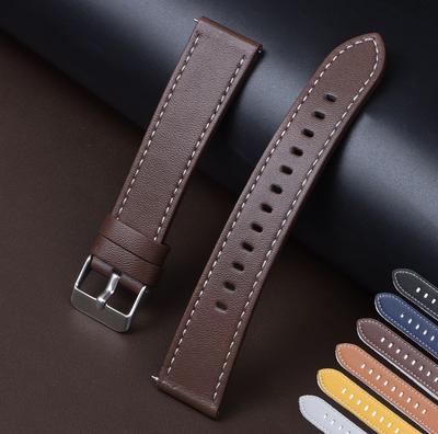 Echte Kalbsleder Uhrenarmbänder Schnellverschluss Uhrband 20mm 22mm für Smartwatch Armband Herren Damen Uhren Zubehör Riemen