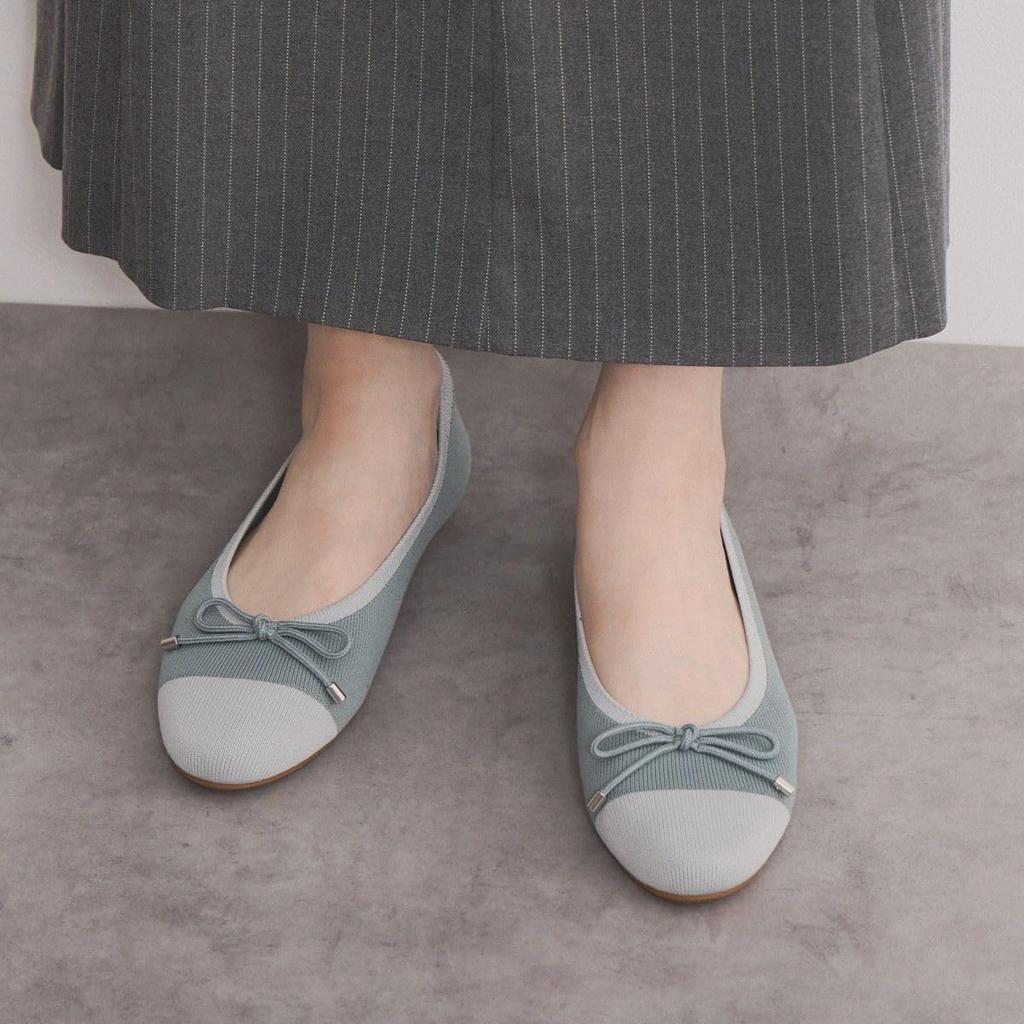 Himiko NICAL Ribbon Ballet Knit Pumps, 554101 Green 235