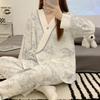 Pure Cotton Maternity Pajama Set for All Seasons: Comfortable, Breastfeeding-Friendly Home Wear for Pregnant and Postpartum Women