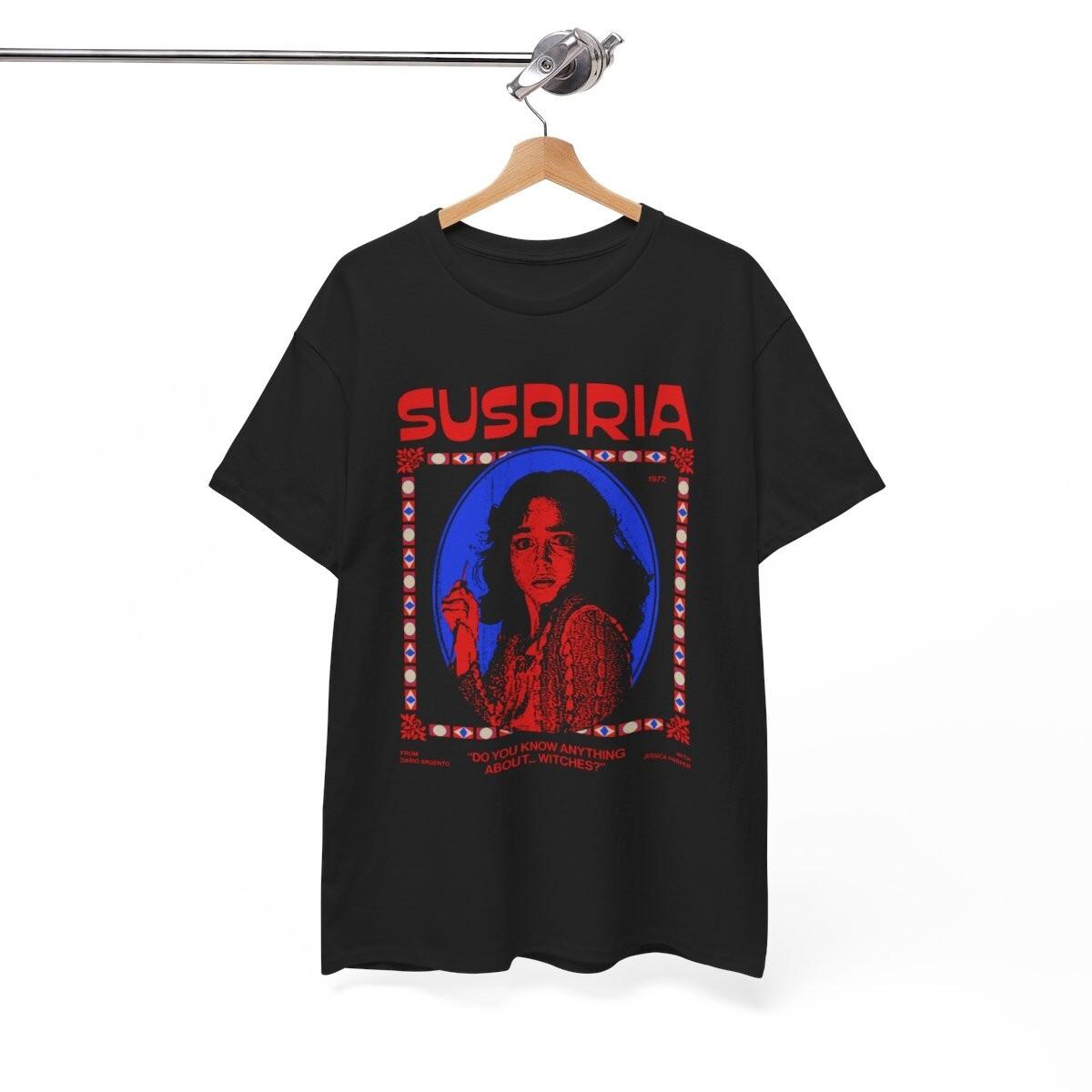Suspiria 1977 t-shirt retro horror movie teeshirt classic black Unisex Shirt S