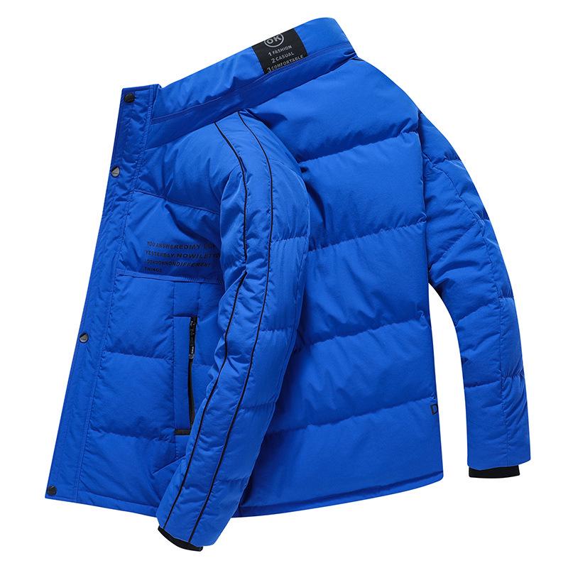 

90% белый утиный пух короткий молодежный воротник-стойка модный простой осенне-зимний пуховик теплая и морозостойкая куртка 3XL