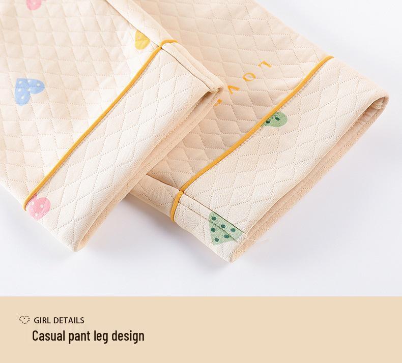 Gesteppter Langarm-Kimono-Stil Umstands- & Stillpyjama - Warmluft-Baumwoll-Cardigan Homewear