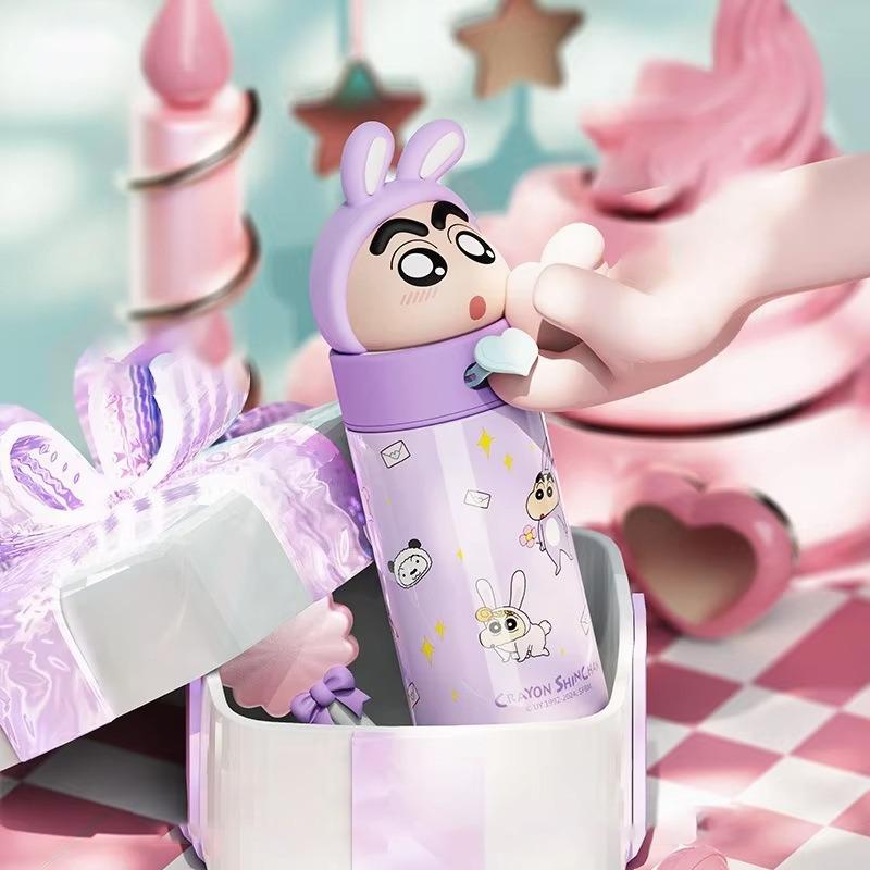 350ML Thermos Cup Stainless Steel Cartoon Pattern Water Cups Portable Outdoor Child Vacuum Flask Water Bottle Gift Cup for Kids