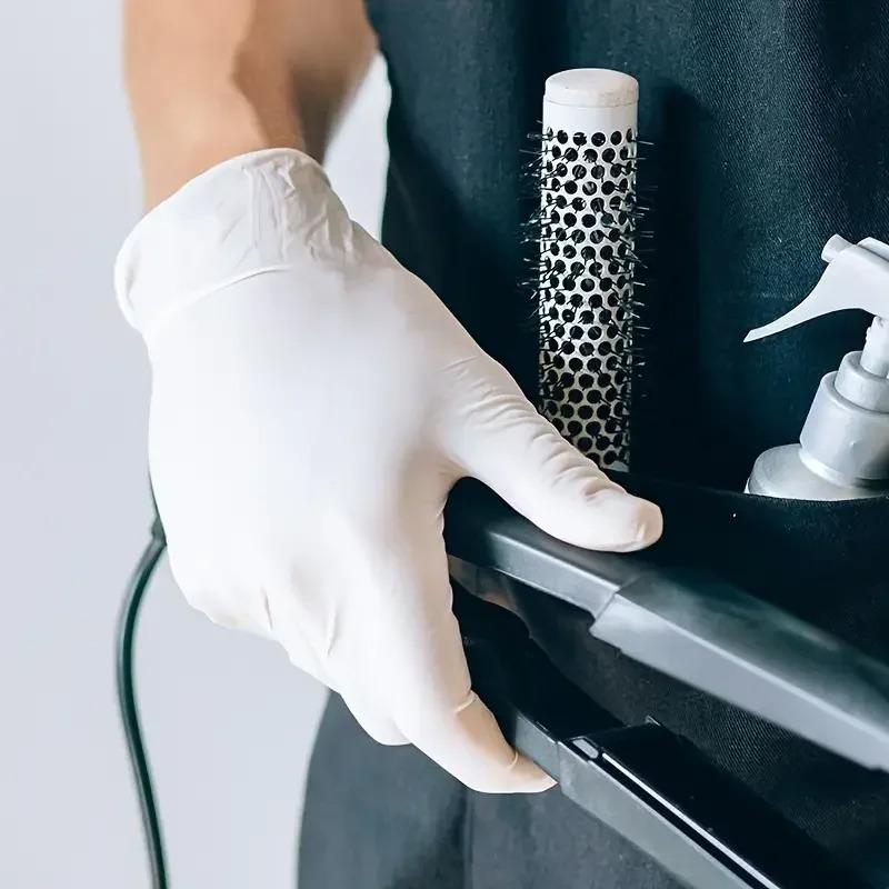 100PCS/1PACK  Disposable White Nitrile Gloves Do Not Contain Latex, Waterproof and Durable, Suitable for Kitchen Food