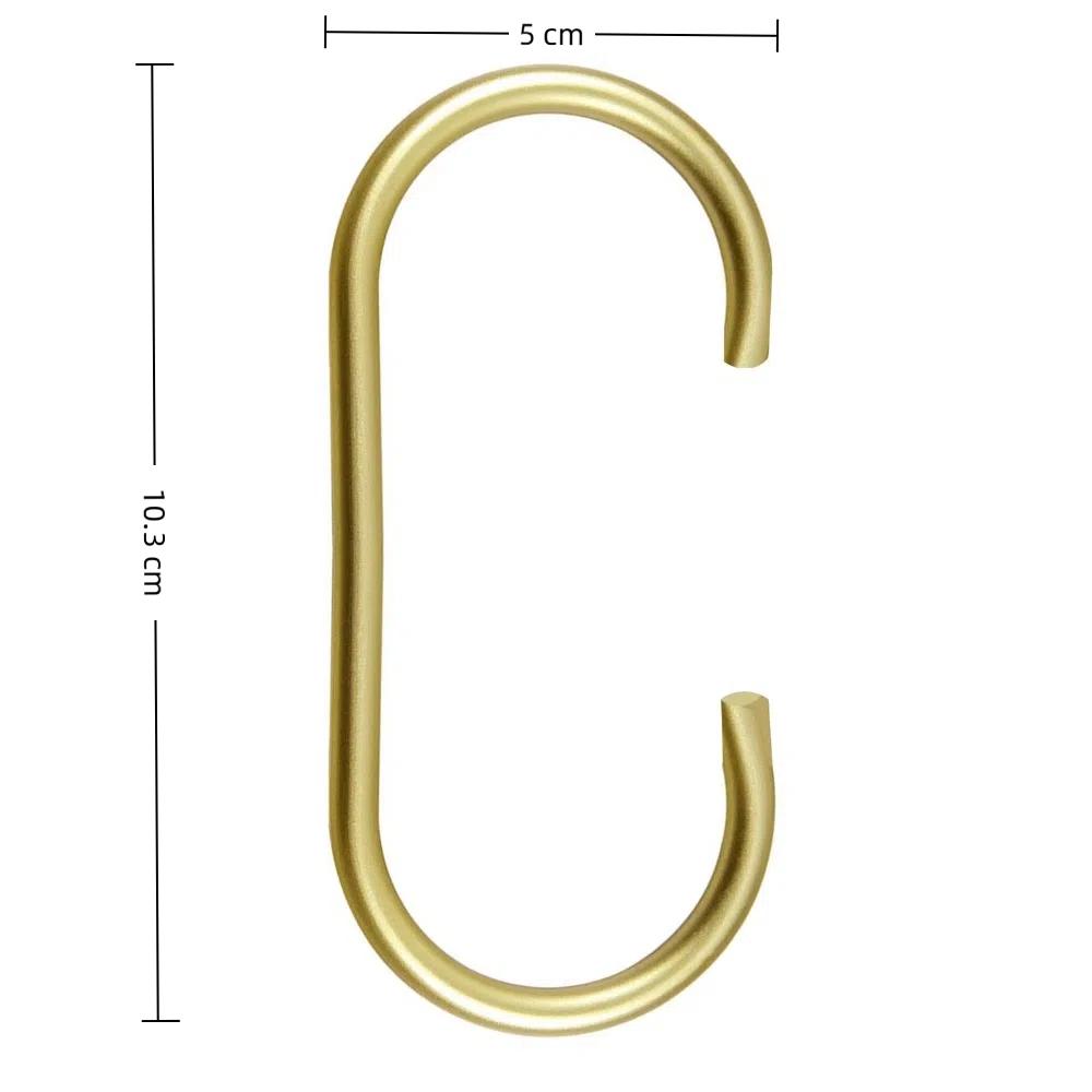 5pcs Aluminium Alloy Clasp Holder Hooks Multifunction Clothes Bag Hanger  Closet Organizer