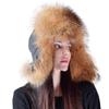 Fox Hair Lei Feng Hat Women Raccoon Hair Women Winter Middle-aged and Elderly Warm Fur Leather Blizzard Cotton Hat Winter