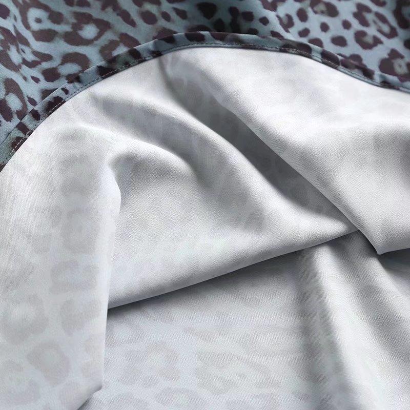 Dámské vysoce kvalitní leopardí vintage midi sukně s bočním zipem dámské elegantní sukně do poloviny lýtek