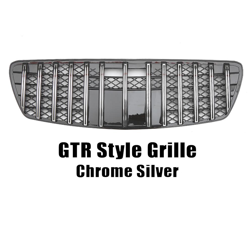 Grilă Bara Fata Stil AMG Negru Lucios XVIP Pentru Mercedes Benz E W211 E320 E350 E500 E550 2003-2006 Grile Stil GTR Cromate