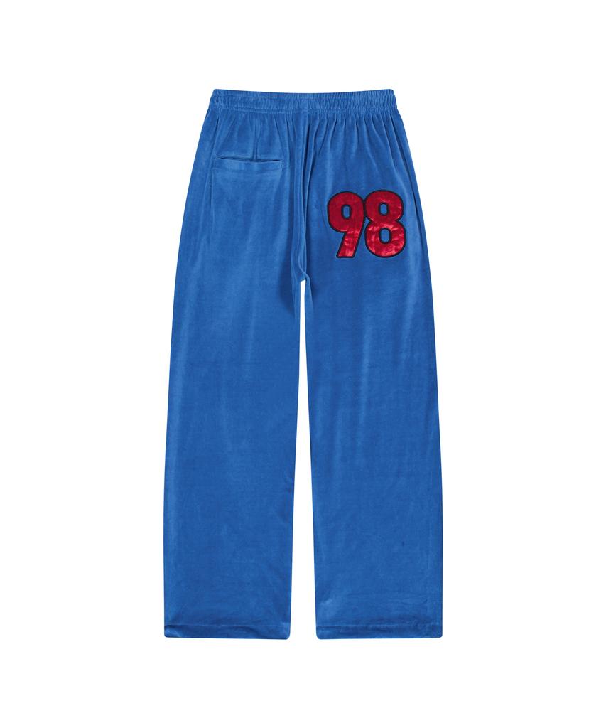 AAKAM 98 Patch Velor Pants (Blue)