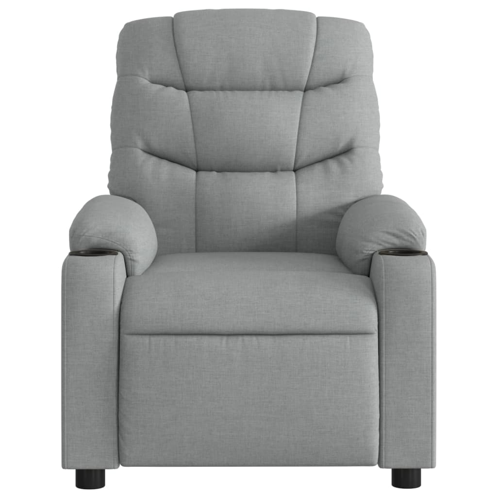 Relaxation Armchair Light Grey Fabric