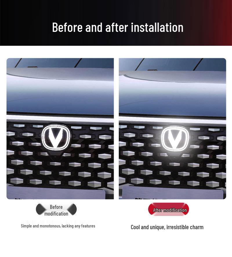 Chang'an UNIT Rui Cheng CC Xin Yue Xiang CS55Plus LED Daytime Running Light Logo Modification.