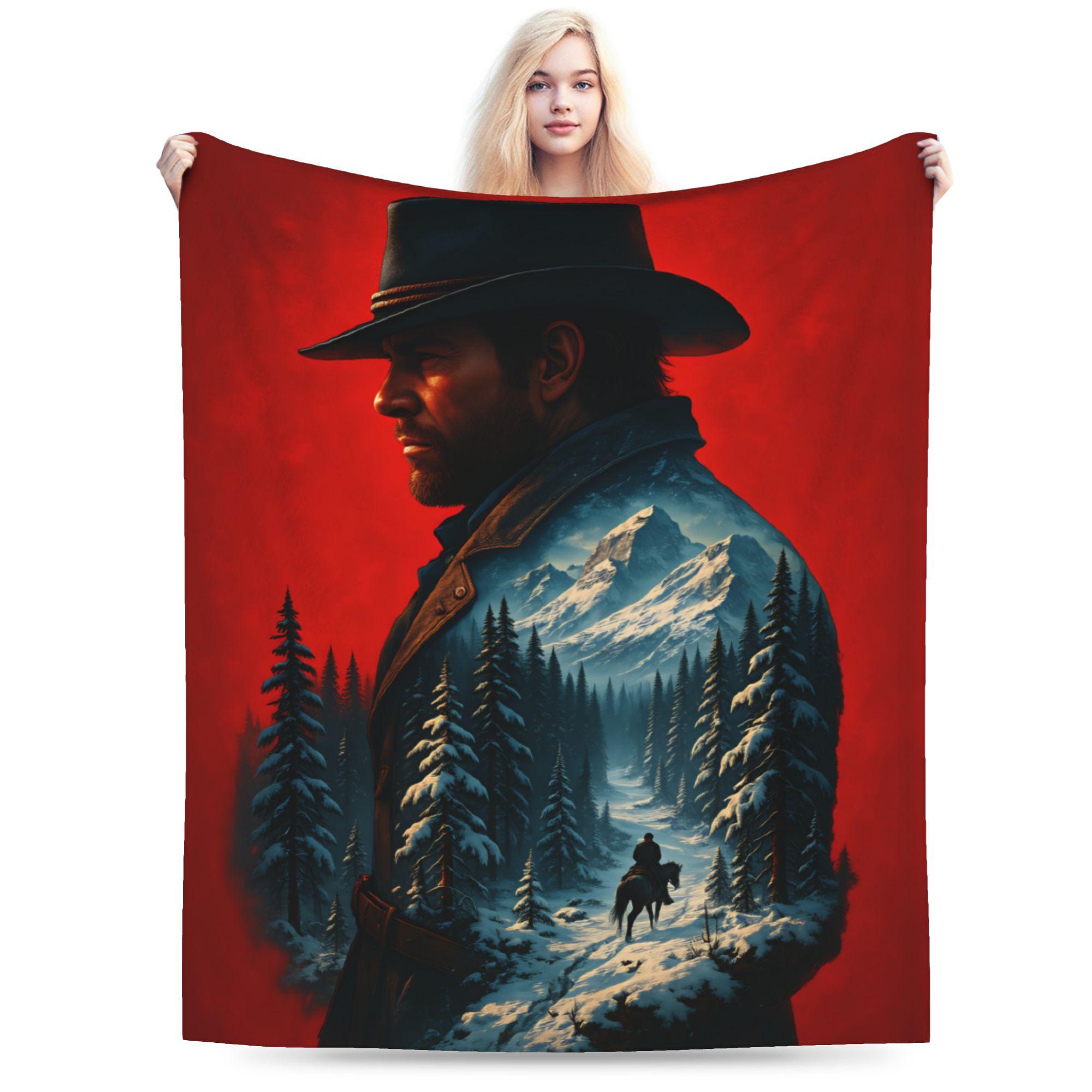 

Arthur Morgan RDR Warm Soft Blankets Boy Girl Plush Throw Blanket Couch Chair Flannel Bedspread Sofa Bed Cover 30x40in