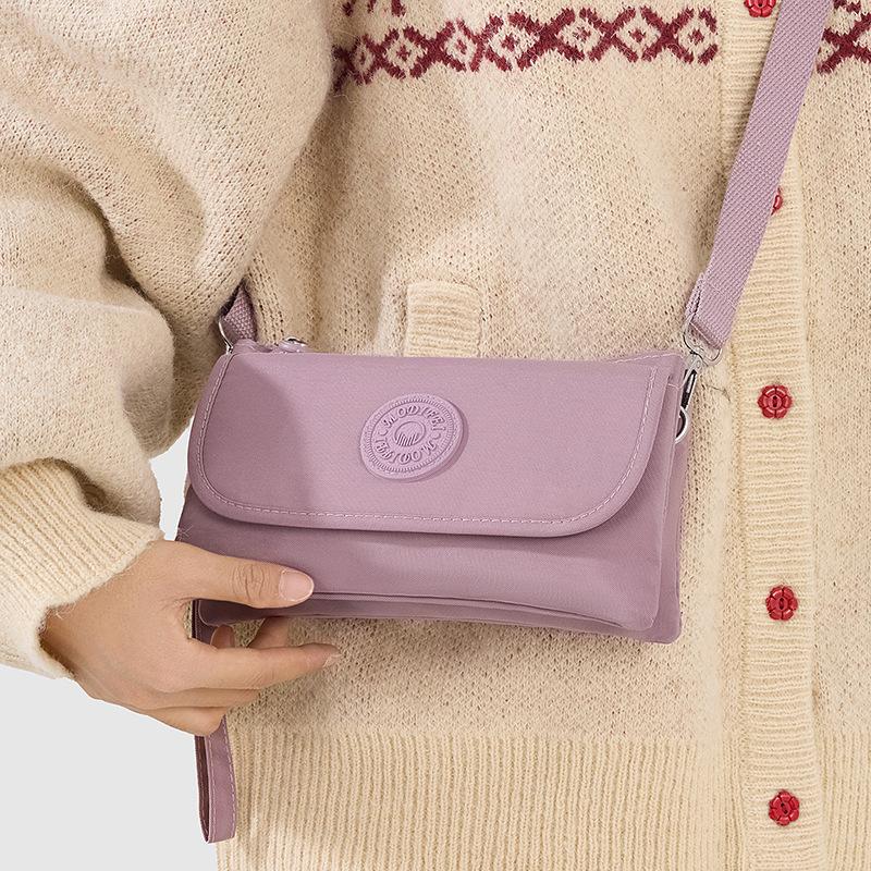 Crossbody Bag Women's Lightweight Coin Purse Nylon Water-Repellent Mobile Phone Bag