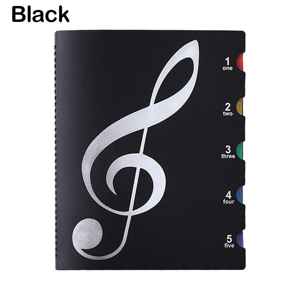 Flexible Music Score Folder 20Pages Music Clip Folder High-quality Stave Storage Holder