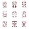 Lace Fake Tattoo Temporary Tattoo Legs Arm Red Henna Tattoo Decals  Women/Lady