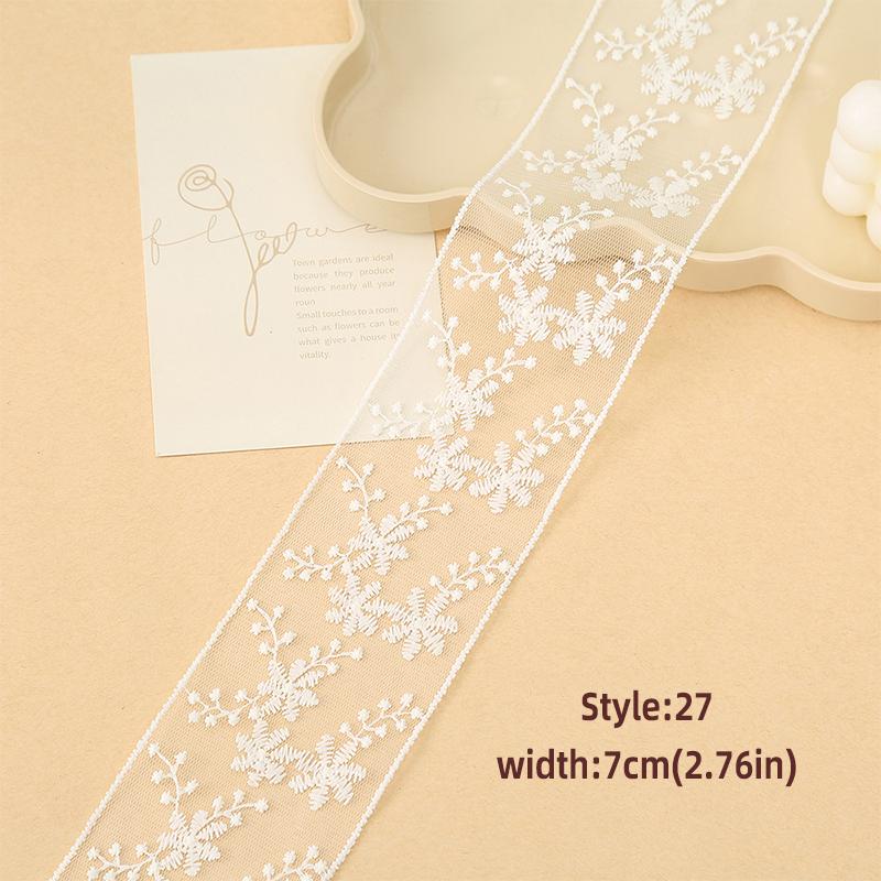 1Yards 4cm-8.5cm Wide Lace Fabric Ribbon Trim DIY Craft Clothing Sewing Supplies Curtains Tablecloths Decor Hair Bow Accessory