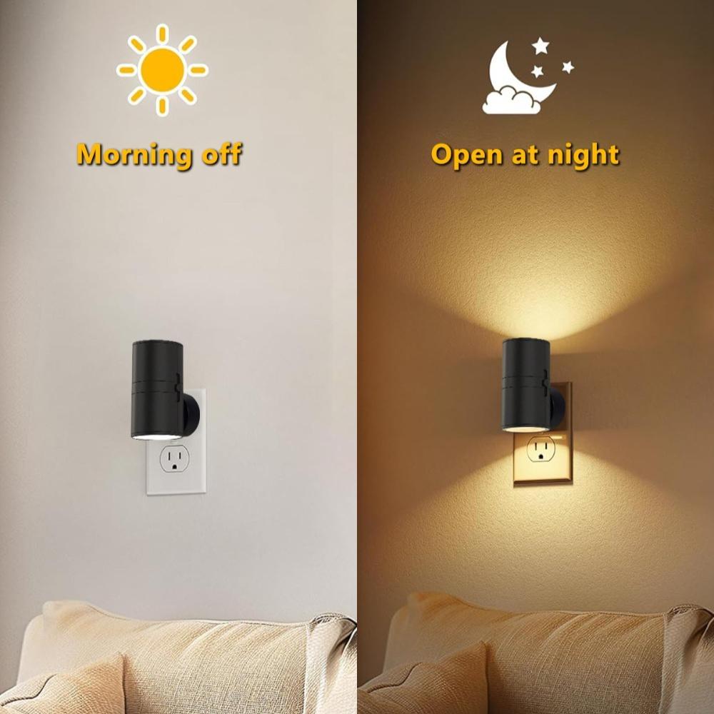 Night Light Plug Into Wall RGB/3 Color Dimmable Portable Socket LED Night Light EU/US Plug-In Bedside Lamp Room Corridor Home Decor