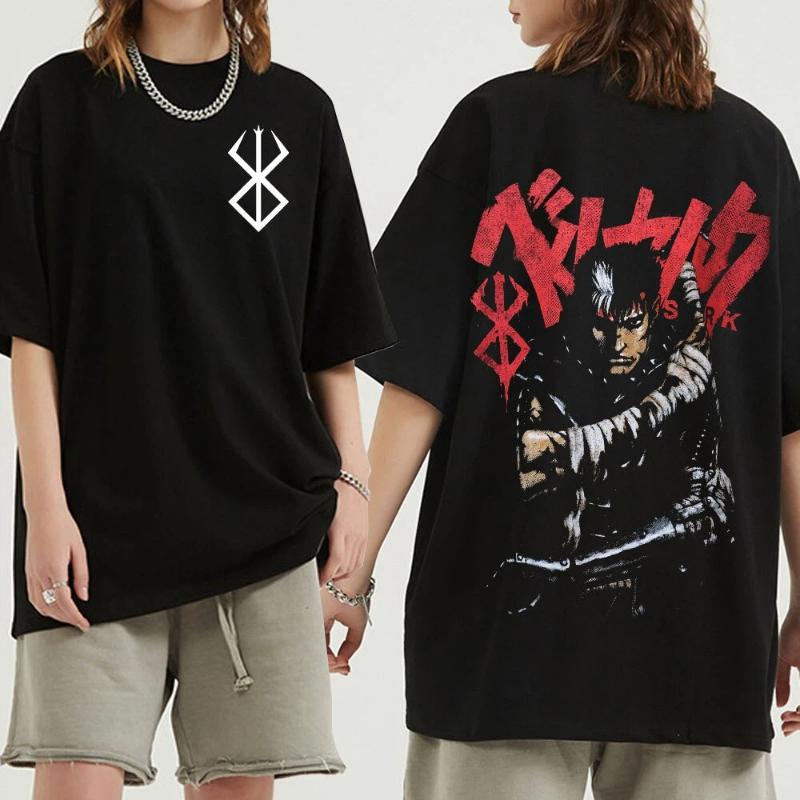 Men Women T-Shirt Anime Guts Griffith Cotton T Shirt Harajuku Funny Berserk T-Shirt Printed Clothes Hip Hop Tops Tees Summer Tops LOTA