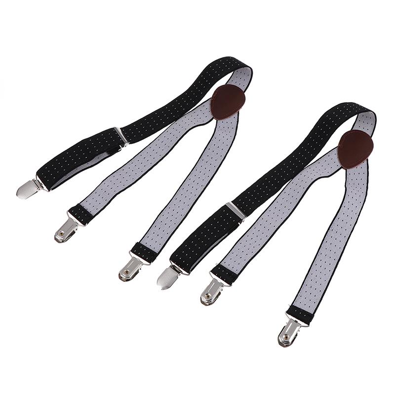 1Pair Mens Shirt Stays Garters Military Holder Non-Slip Clamps Leg Suspenders