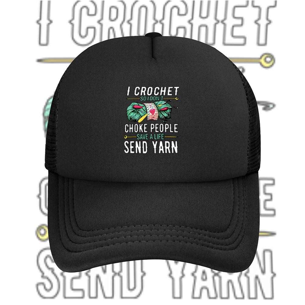 Crochet ball yarn choke people life Baseball Cap Anime Graphic Hats Adult Unisex Women Sports Outdoor
