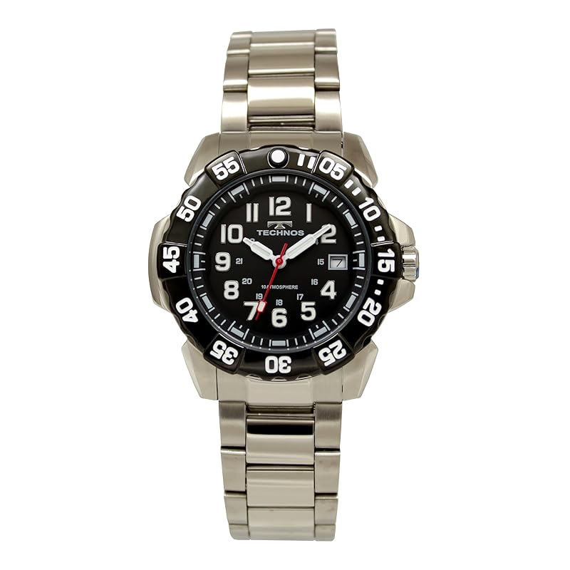 

[Technos] watch 10 ATM water resistant date T9B92TB men s silver