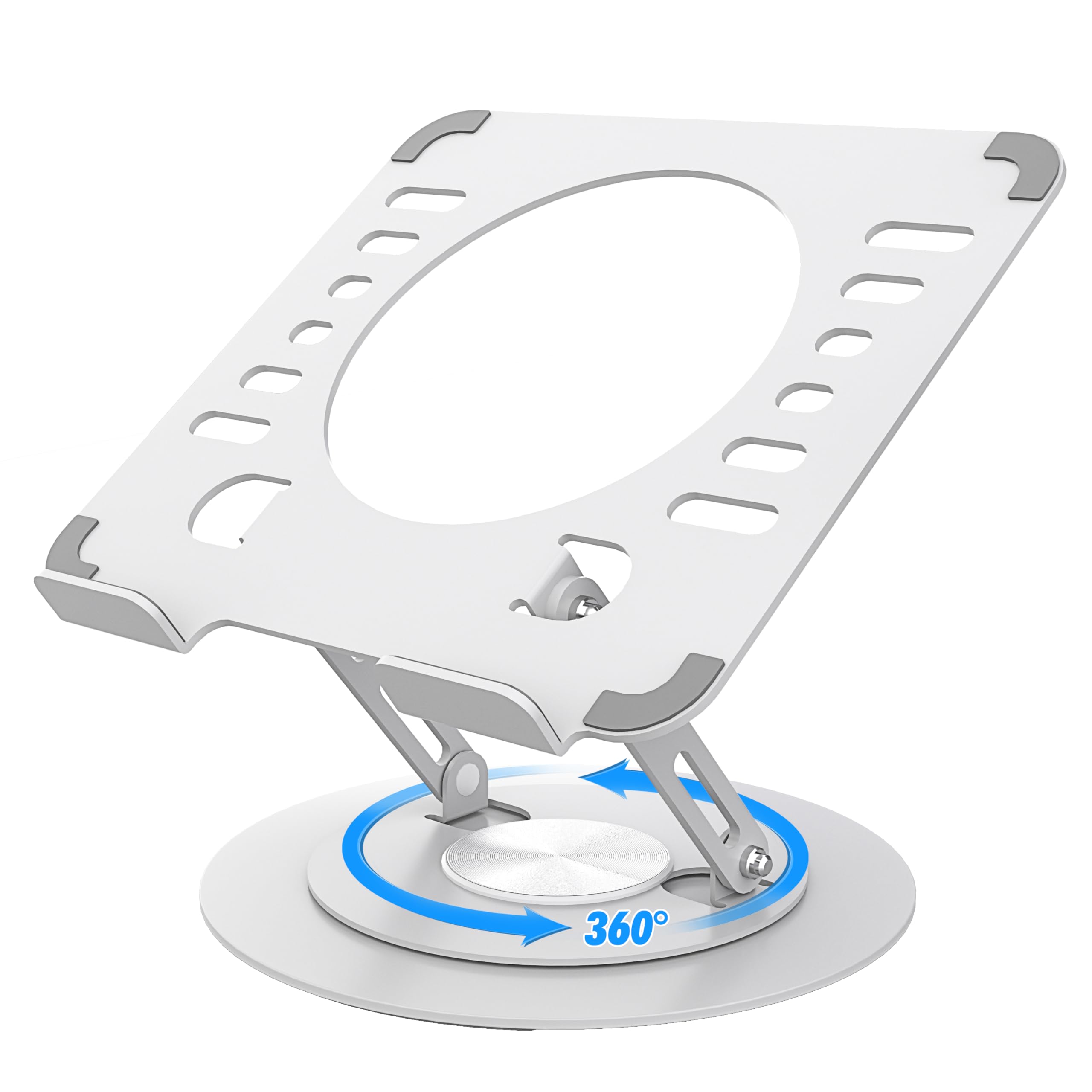 

Rotating Laptop Stepless Height Stable Heat Improved Ergonomic Compatible with and inches and Under Stand, 360° Rotation, Foldable, Adjustment, белый