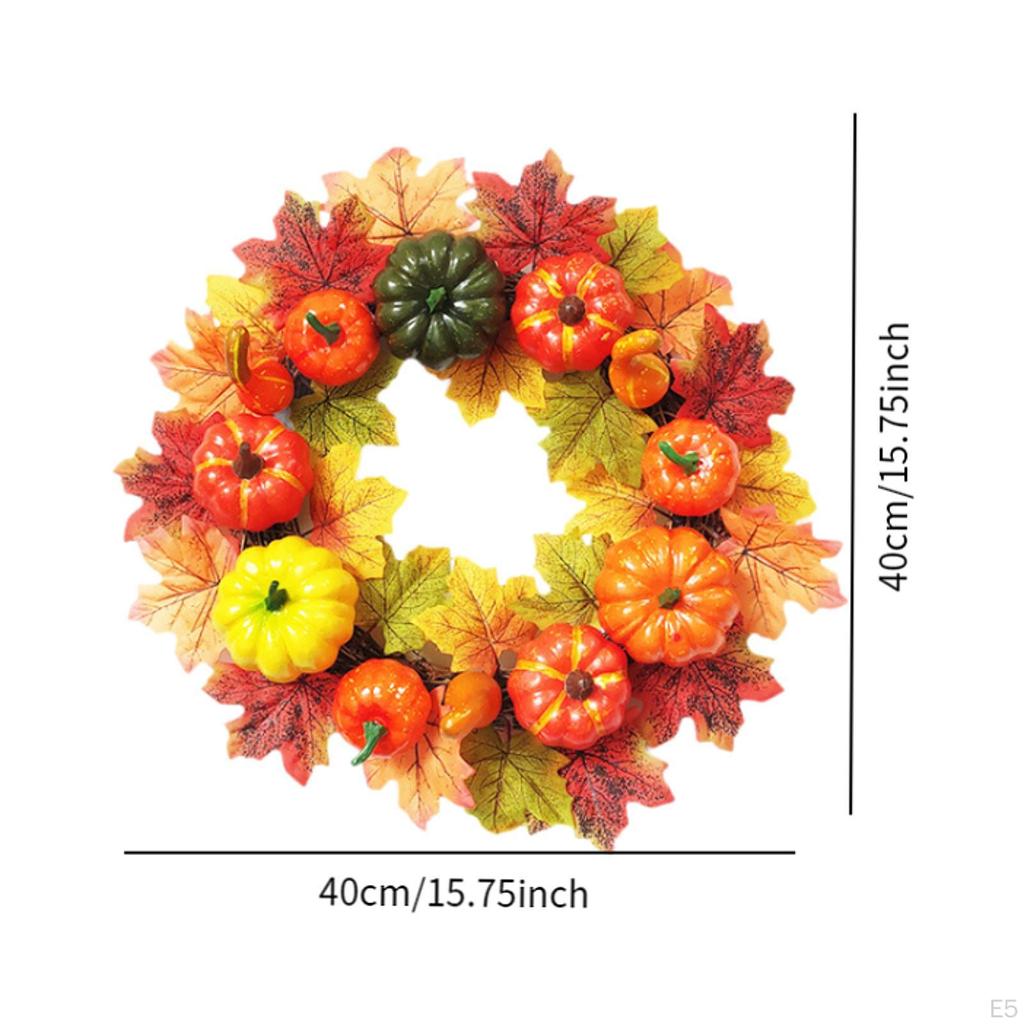 Halloween Artificial Wreath Hanging Decorations Desktop Maple Leaves Decorative