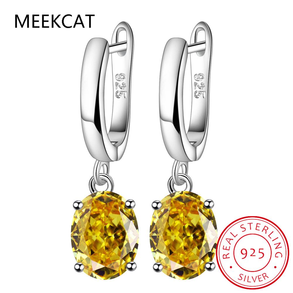 

Natural Garnet Amethyst Citrine Peridot Blue Topaz 925 Sterling Silver Drop Earrings for Women Gemstone Jewelry