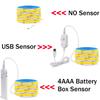 Motion Sensor LED Strip Light 5V USB Flexible COB Lights 4AAA Battery Density Linear Light 8MM 320LEDs Ribbon Rope for Backlight