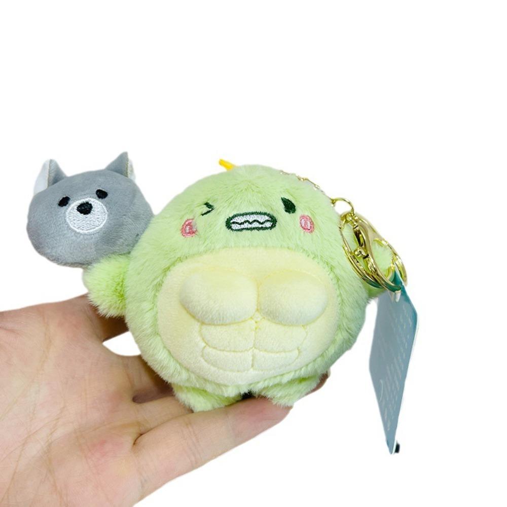 Cartoon Green Dinosaur Doll Pendant Green Dinosaur Dinosaur Wolf Plush Keyring Children